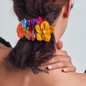 Handmade Floral Hair Clip - Colorful Hair Accessory - Flower Hair Clip – Handmade Colorful Hair Barrette - Unique Flower Hair Clip
