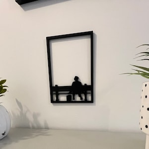 Forrest Gump 3D Printed Wall Décor / Silhouette / A5 Size 6&quot; x 8&quot;