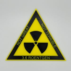 Plaquette Tsjernobyl 3.6 Röntgen: 3D-geprint muurdecor