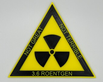 Chernobyl 3.6 Roentgen Plaque: 3D Printed Wall Decor