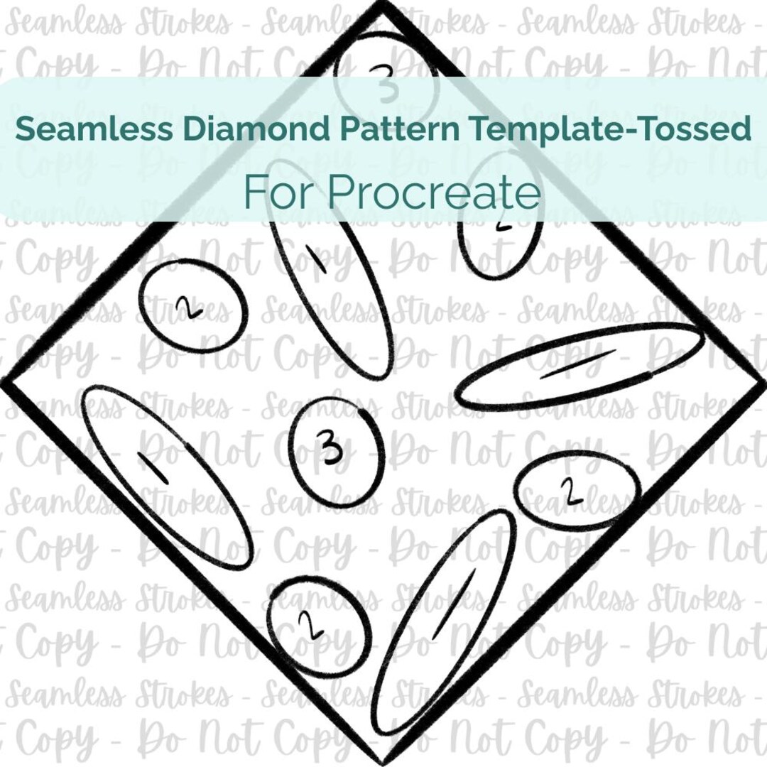 Seamless Diamond Pattern Template for Procreate, Create Your Own ...