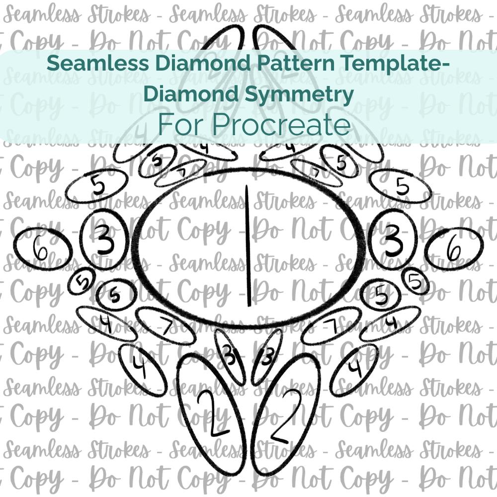Seamless Diamond Pattern Template for Procreate, Create Your Own ...