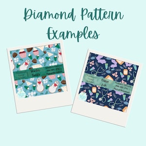 Seamless diamond pattern template for Procreate, Create your own pattern PNG, Seamless pattern layout, Hand drawn layout, Digital download image 4