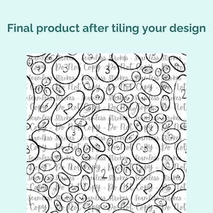 Seamless diamond pattern template for Procreate, Create your own pattern PNG, Seamless pattern layout, Hand drawn layout, Digital download image 3