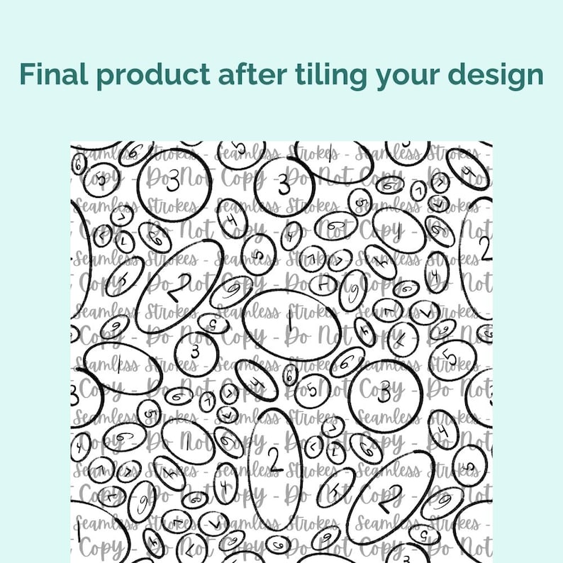 Seamless diamond pattern template for Procreate, Create your own pattern PNG, Seamless pattern layout, Hand drawn layout, Digital download image 3