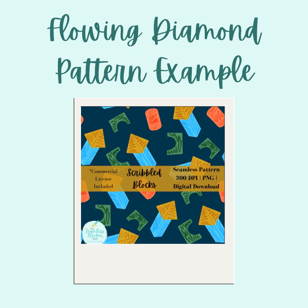 Seamless Diamond Pattern Template for Procreate, Create Your Own ...