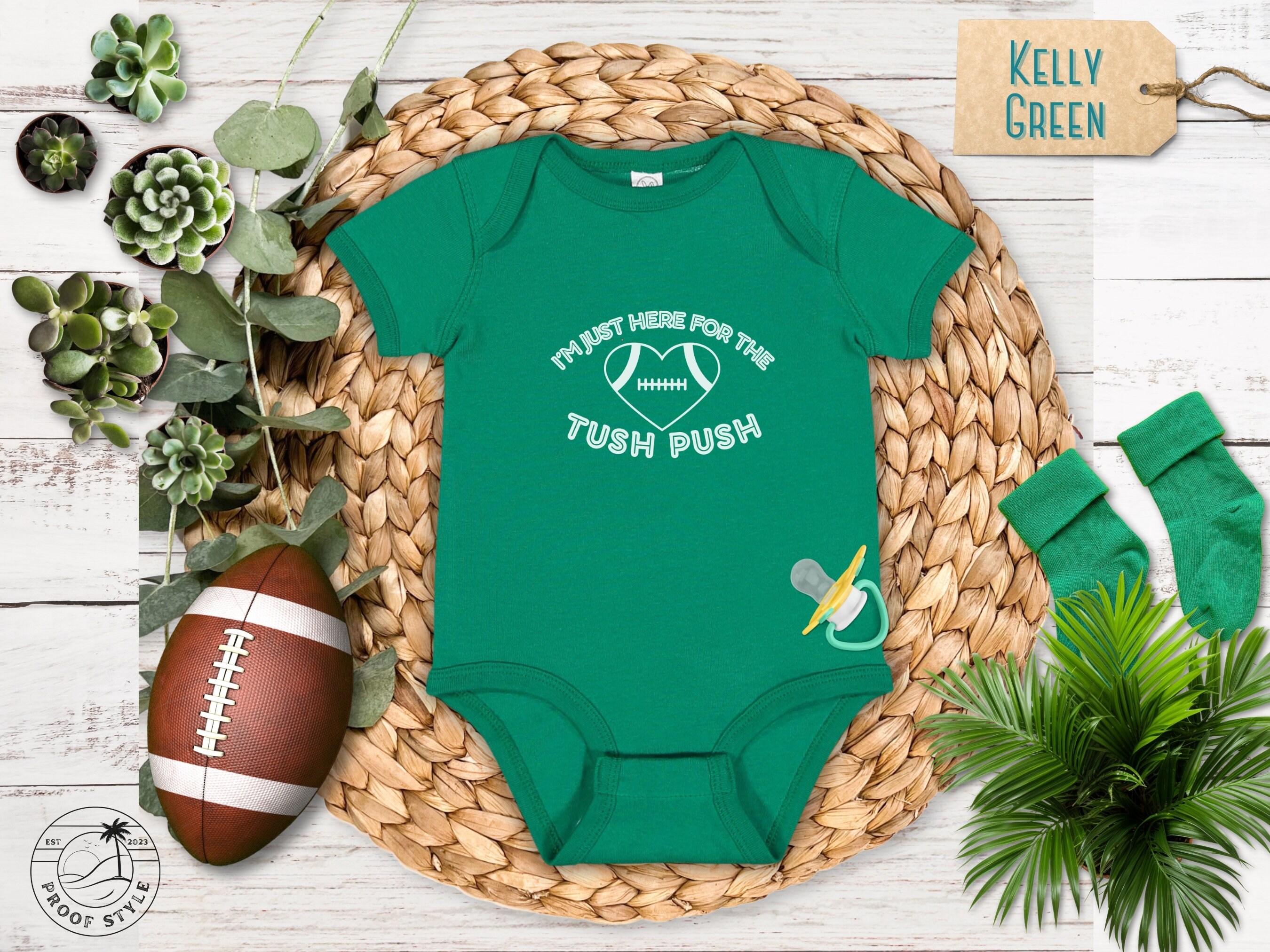 Philadelphia Eagles Tush Push Bodysuit, Baby Gift for Eagle Fan, Philly
