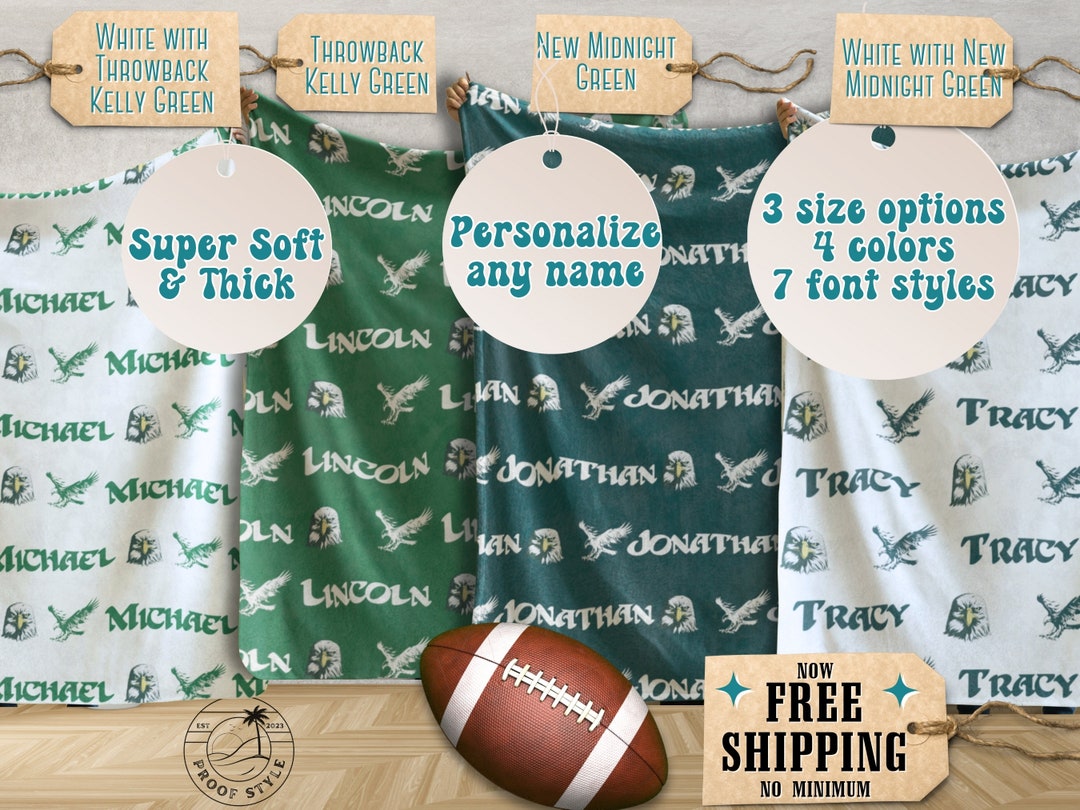 Personalized Eagles Blanket, Custom Philly Blanket, Gift for