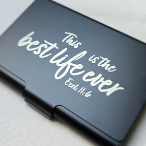 Porte-carte "Best life ever" - Cadeau pionnier - Cadeau personnalisé JW - Nouveau pionnier