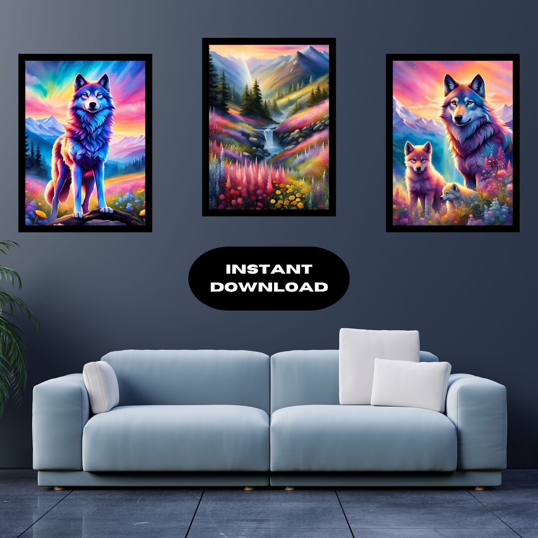 Printable Watercolor Art Watercolor Animals Printable - Etsy
