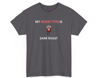 Camiseta unisex de algodón grueso para amantes del café, con tueste oscuro, divertida camiseta para amantes de la cafeína, regalo para amantes del café, camiseta sarcástica de Java.
