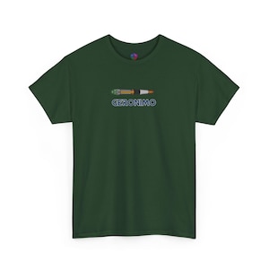 Doctor Who Geronimo T-Shirt, Eleventh Doctor Sonic Screwdriver Tee, 11th Nerdy Casual Top, Unisex Heavy Cotton Shirt, Whovian Gift