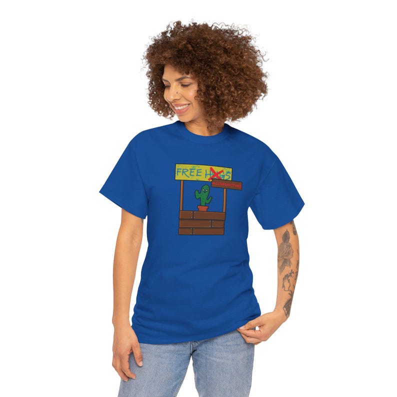 Free Hugs T-Shirt, Acupuncture, funny casual tee, humor - Unisex Heavy Cotton Tee, Novelty Gift, Cool Graphic Shirt, Unique Sarcastic Top, image 6