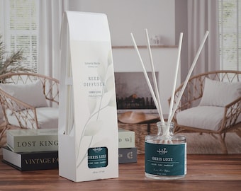 Orris Luxe Reed Diffuser: Sea Salt, Violet, Sandalwood Scent