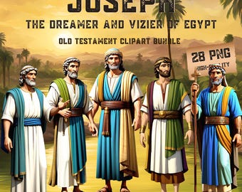 Joseph Clipart Bundle: Old Testament Figures, Dream Interpreter (PNG)