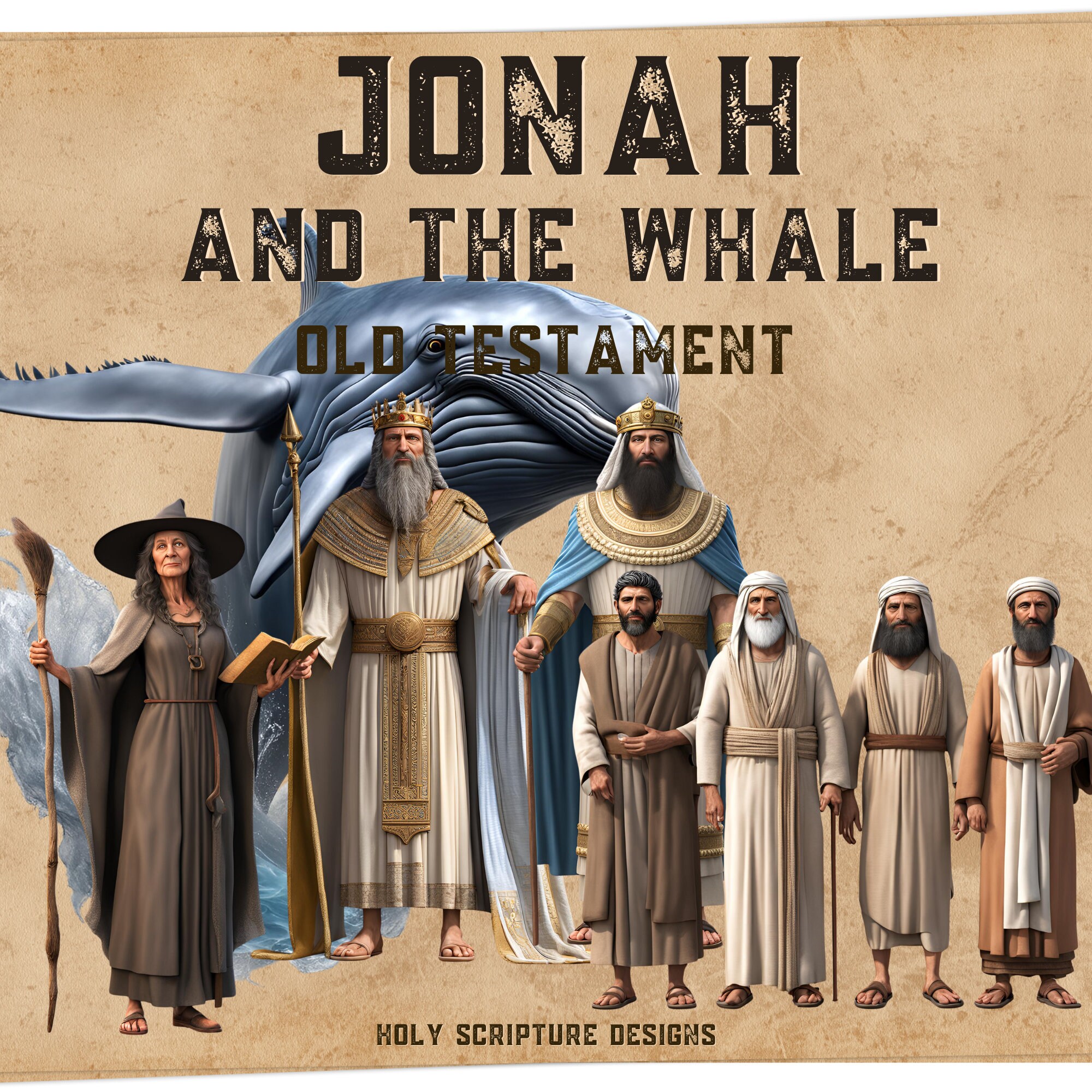 Jonah and the Whale,old Testament Clipart,biblical Characters,biblical ...