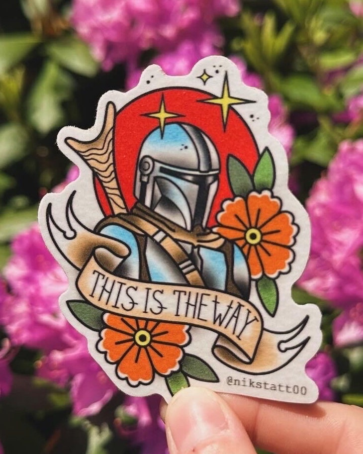 Adesivo Vinile "This Is The Way" - Sticker Per Casco O Auto, Star Wars Mandaloriano - Foto 2