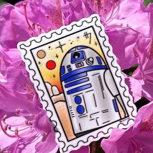 R2D2 Star Wars Stamp Sticker