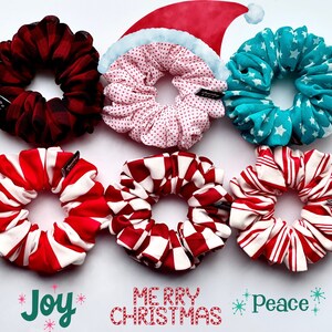 Scrunchie Bundle, Choose any 3 pieces of Christmas Scrunchies, Pack of 3 scrunchies, Christmas Scrunchie 3-piece Bundle Pack