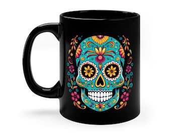 Dia de los Muertos mug, Day of the Dead mug, Sugar Skull mug, Day of the Dead gift, Sugar Skull gift, coffee mug, coffee mug