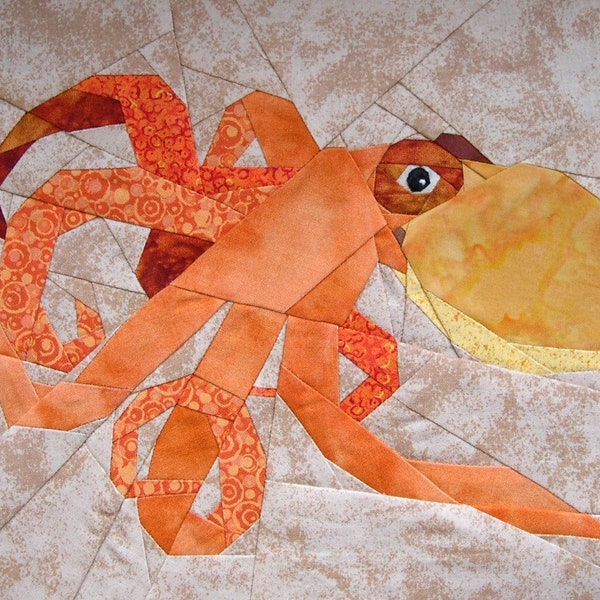 Oktopus Paperpiecing Muster