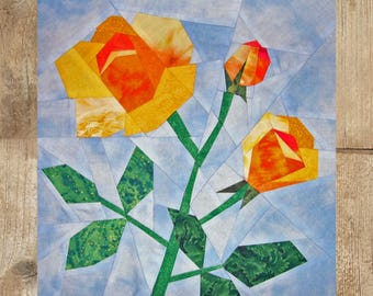 Rose Paperpiecing Pattern