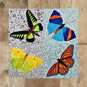 Colorful Butterflies Paperpiecing Set 1