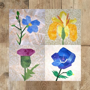 Set di ritagli di carta con fiori di campo 3