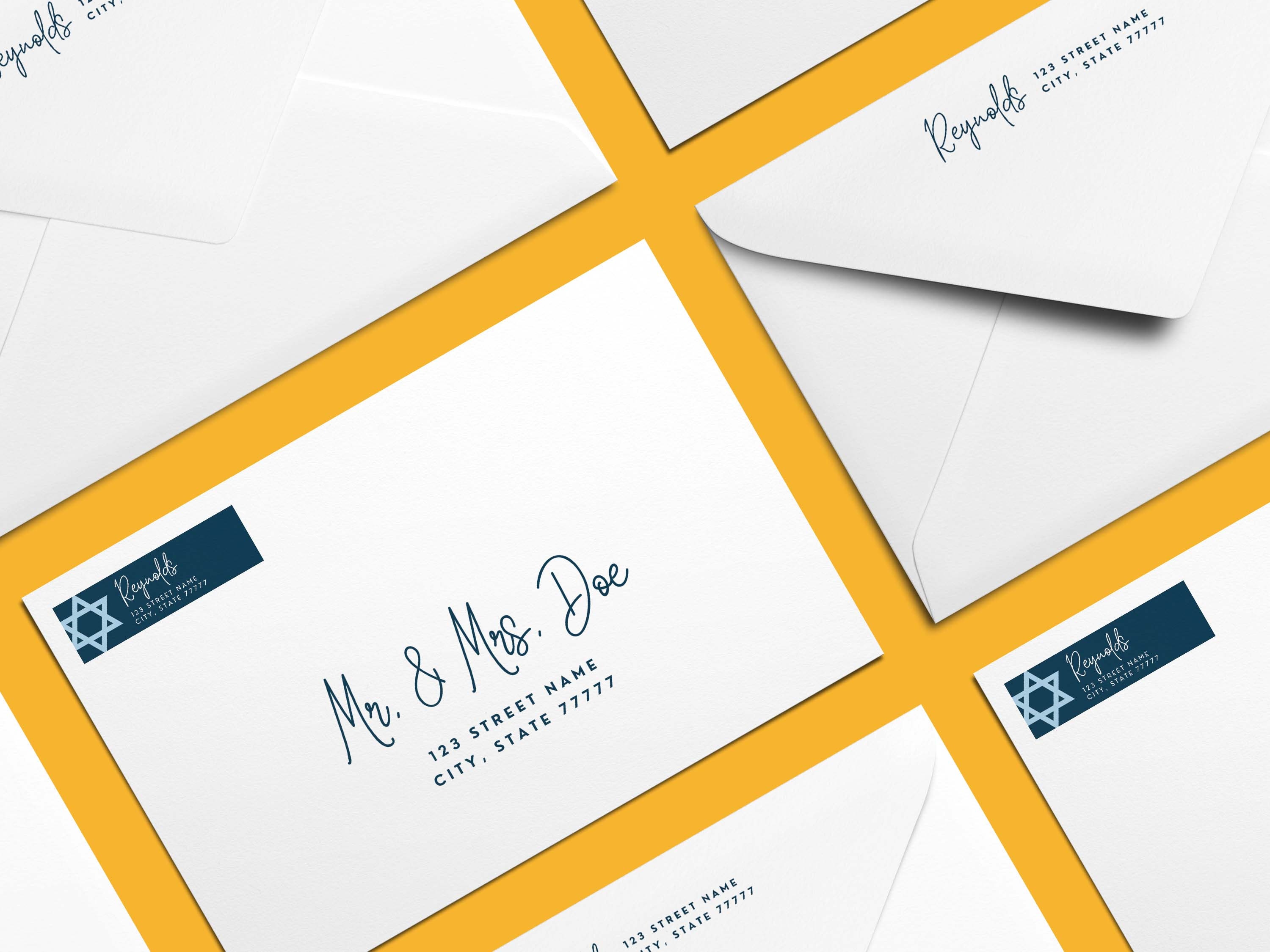 EDITABLE Bar Mitzvah Save the Date Template, DIGITAL Blue Star of David ...