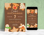 Editable Cookie Exchange Holiday Party Invitation Template, Digital Christmas Party Invite, Cookie Swap Festive, Instant Download Printable