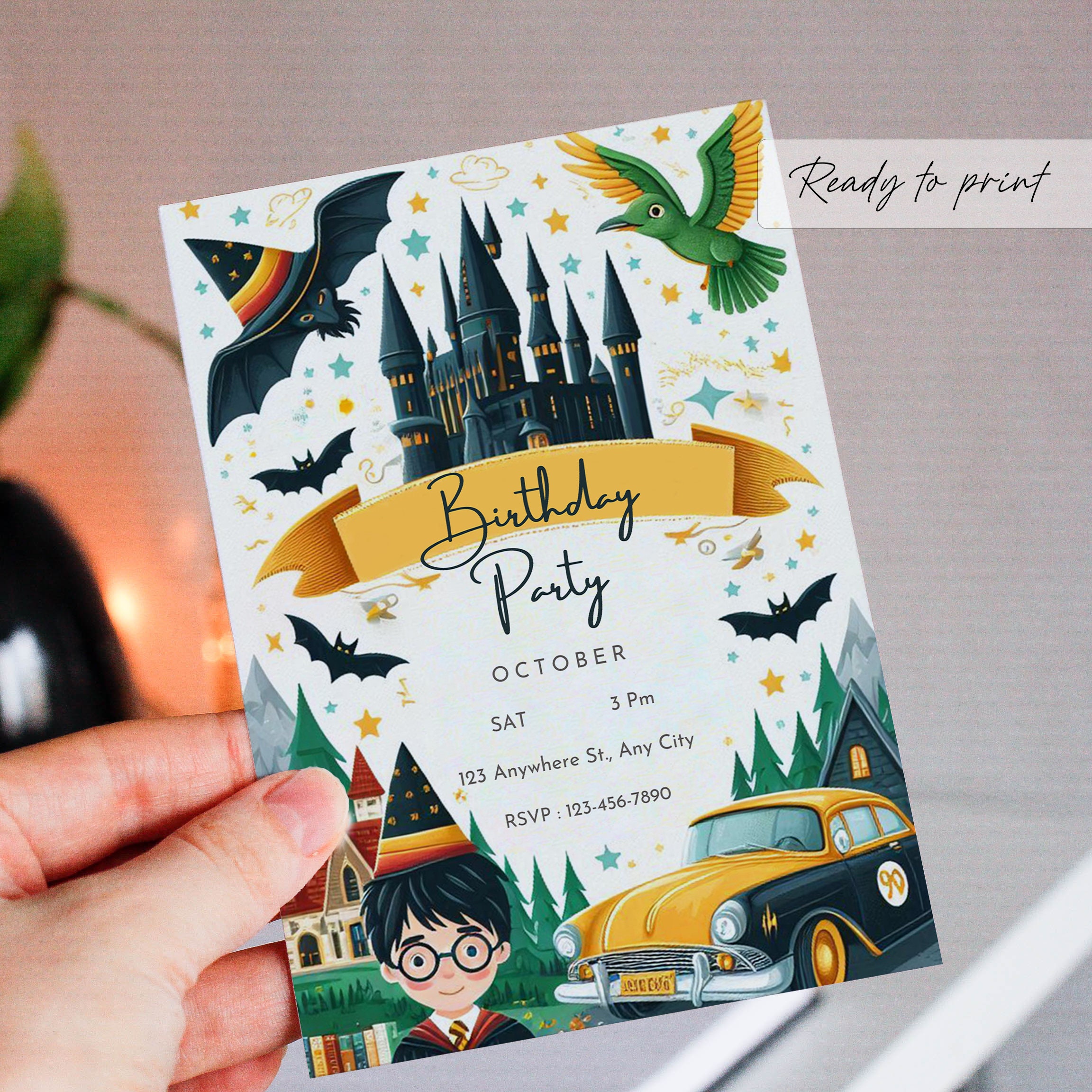 Wizards Birthday Invitation Printable Wizards Birthday Invite Birthday ...