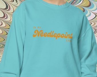 In My Needlepoint Era Sweatshirt | Comfort Colors Cute Sweatshirt, Needlepointer Gift, Needlepoint Gift, NDLPT