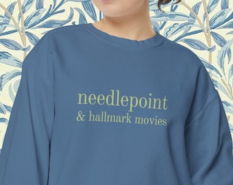 Sweater met borduursels en Hallmark Movies | Leuke sweater met comfortabele kleuren, borduurcadeau, borduurcadeau, NDLPT