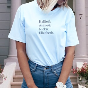 Hallie and Annie and Nick and Elizabeth T-Shirt | Comfort Colors Garment Dyed Shirt, The Parent Trap T-Shirt, Nancy Meyers Movies Tee