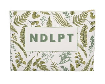 Projecttas met naaldpunt - NDLPT, groene varens | Needlepointer opbergtas, NDLPT projectzakje, Needlepoint tas