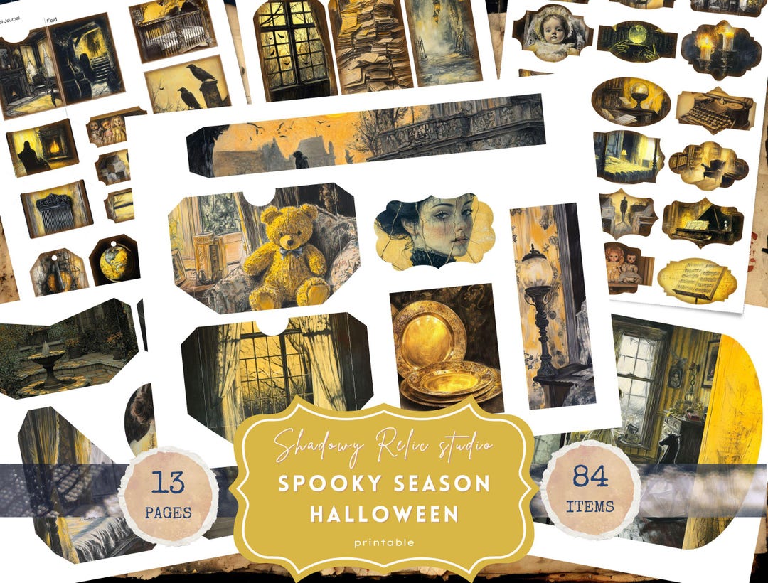 Haunted House Junk Journal Pages Haunted House Folio Junk Journal Kit ...