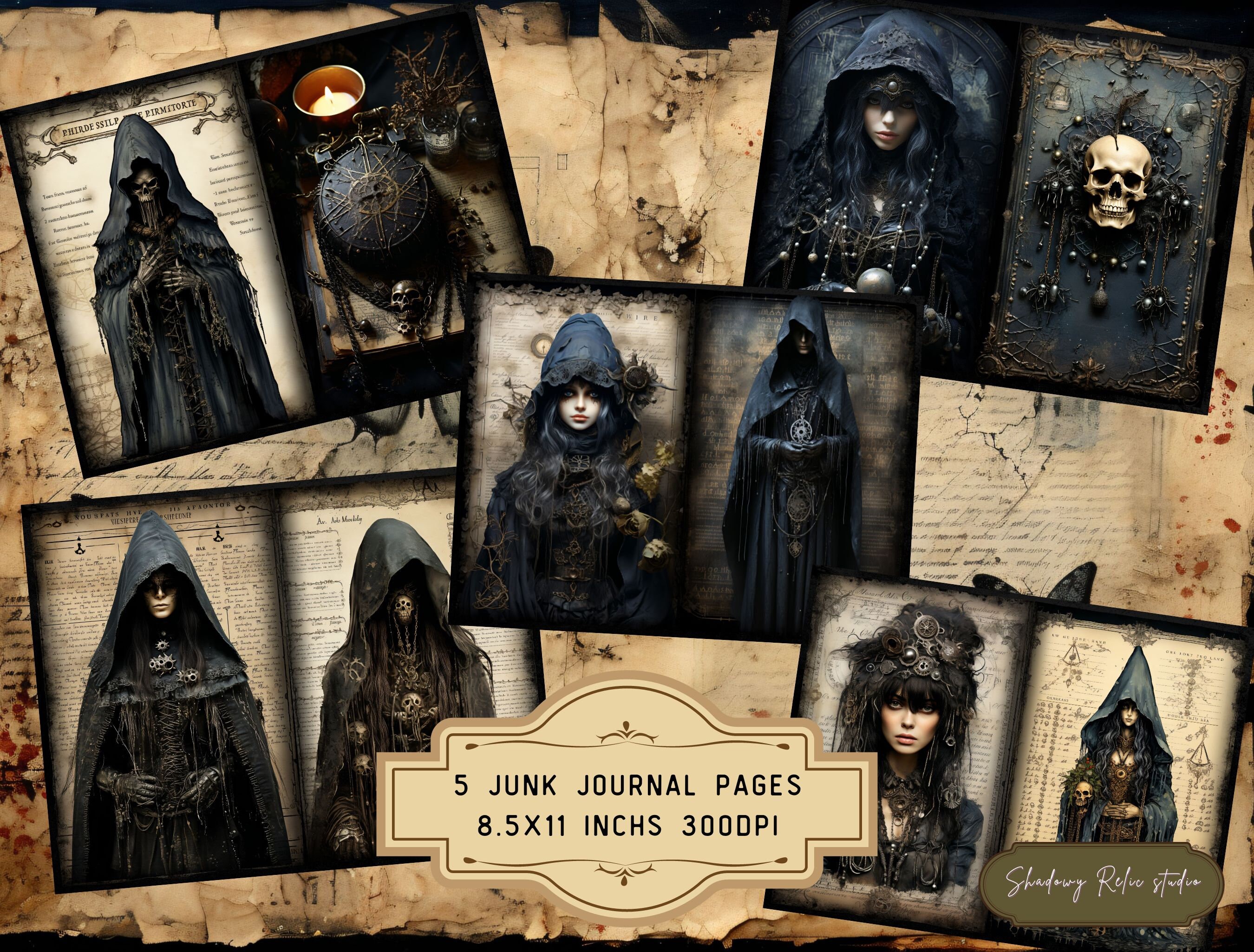 Fortune Teller Junk Journal Kit Tarot and Crystal Ball Junk Journal ...