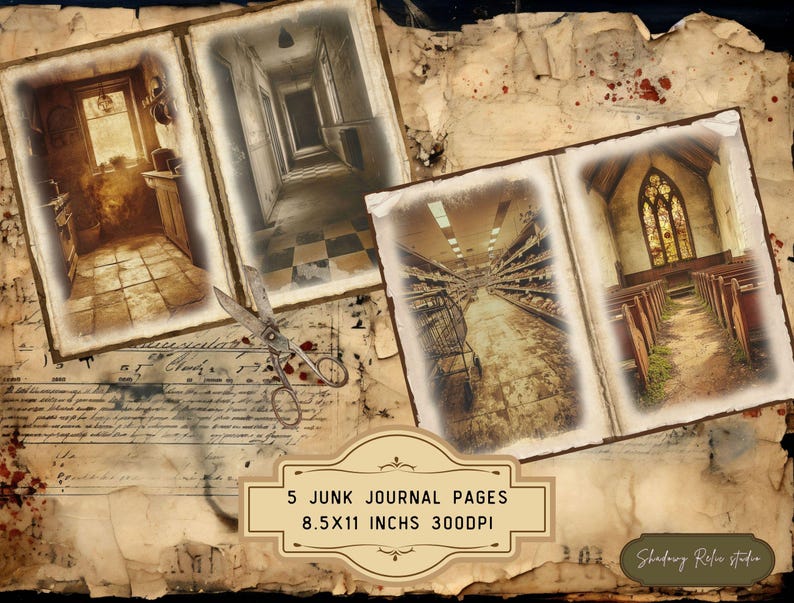 Post Apocalyptic Junk Journal Kit, Gothic Survival Ephemera, Apocalypse ...