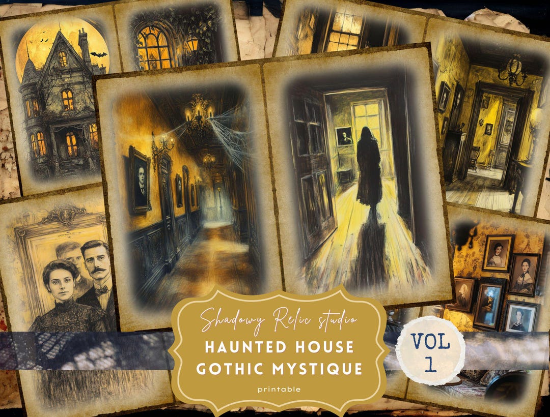 Haunted House Junk Journal Pages Haunted House Folio Junk Journal Kit ...