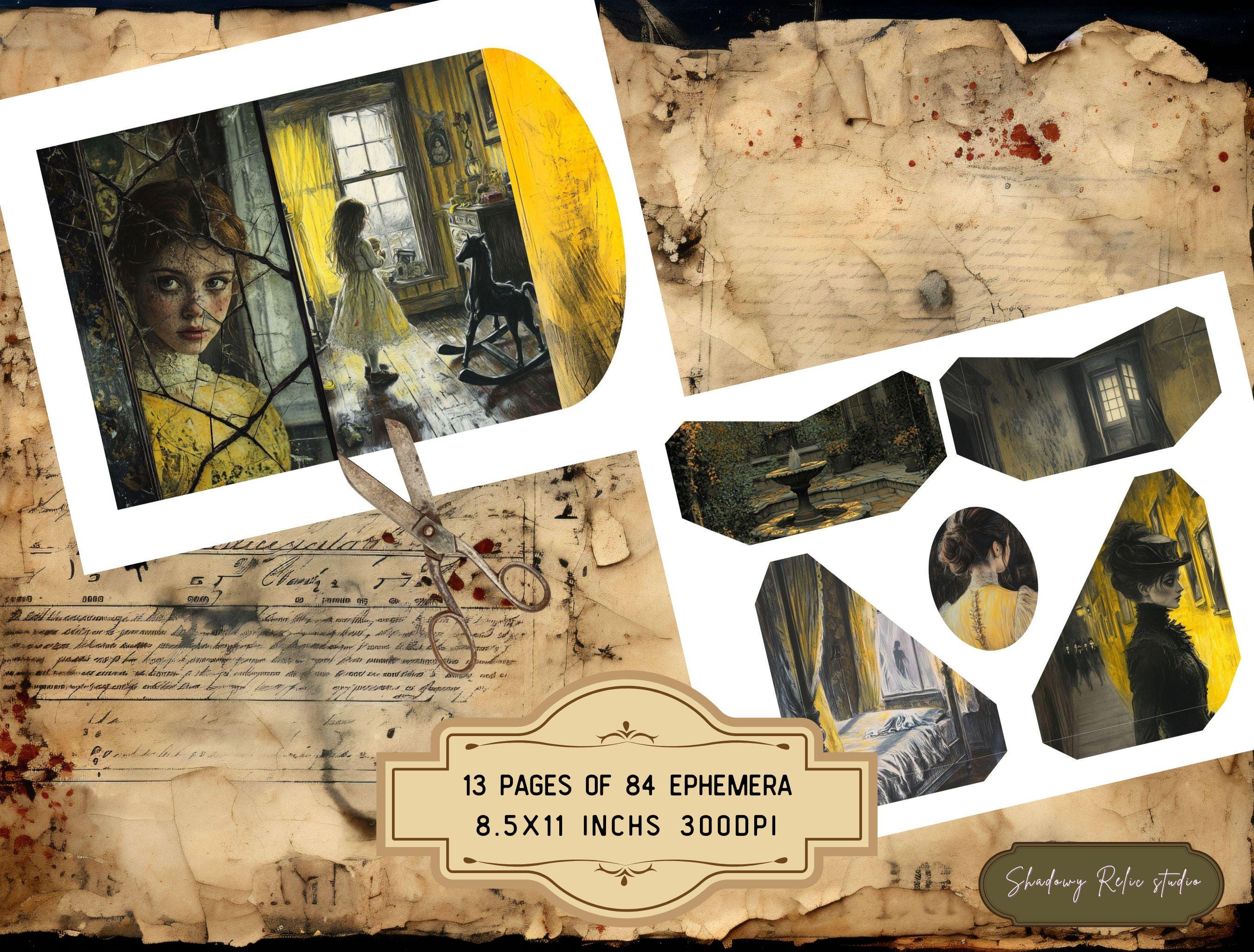 Haunted House Junk Journal BUNDLE Haunted House Folio Junk Journal Kit ...
