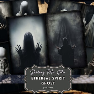 Ghost Junk Journal Pages Gothic printable Pages collage sheets scrapbooking cards Enigmatic papers ephemera Ghost Junk Journal kits Haunted