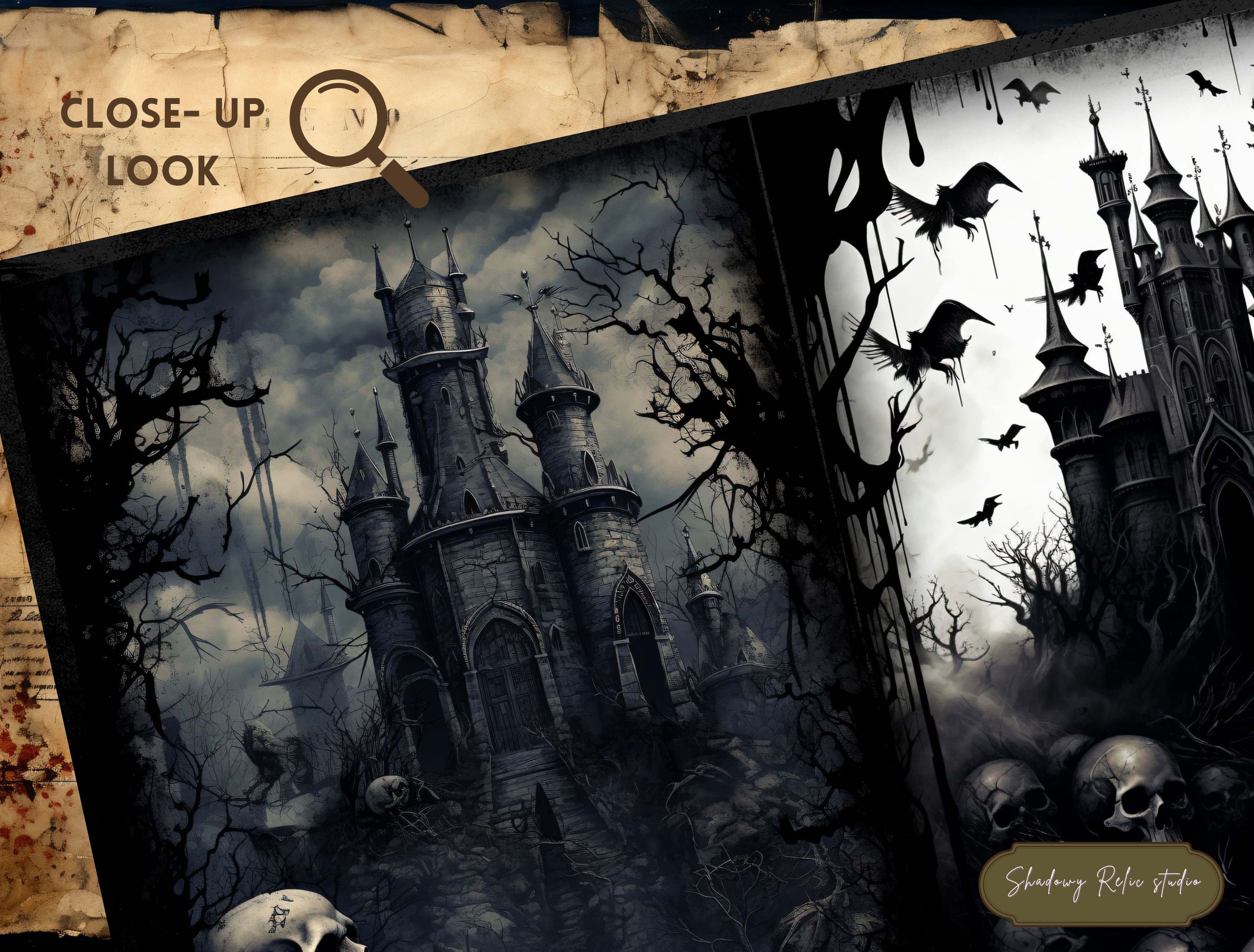 Gothic Castles Junk Journal Pages Gothic Printable Pages Collage Sheets ...