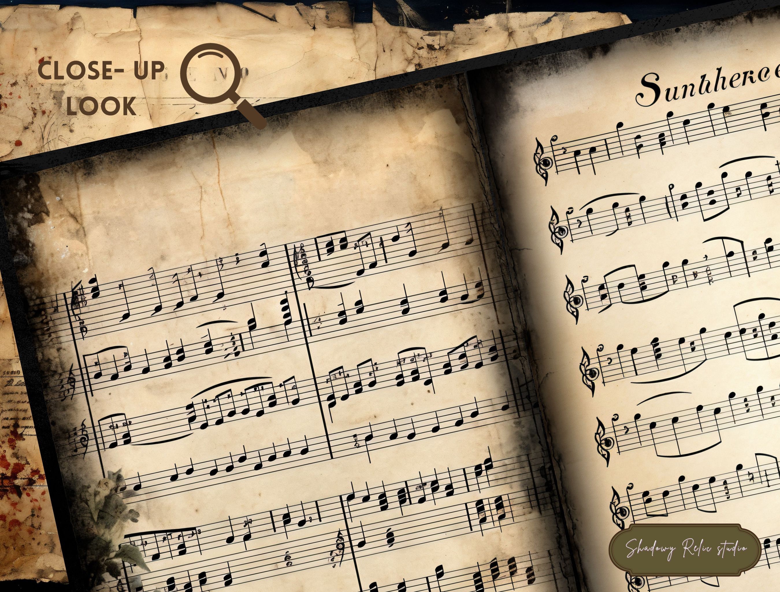 Gothic Music Junk Journal Printable Backgrounds Papers Gothic Junk ...