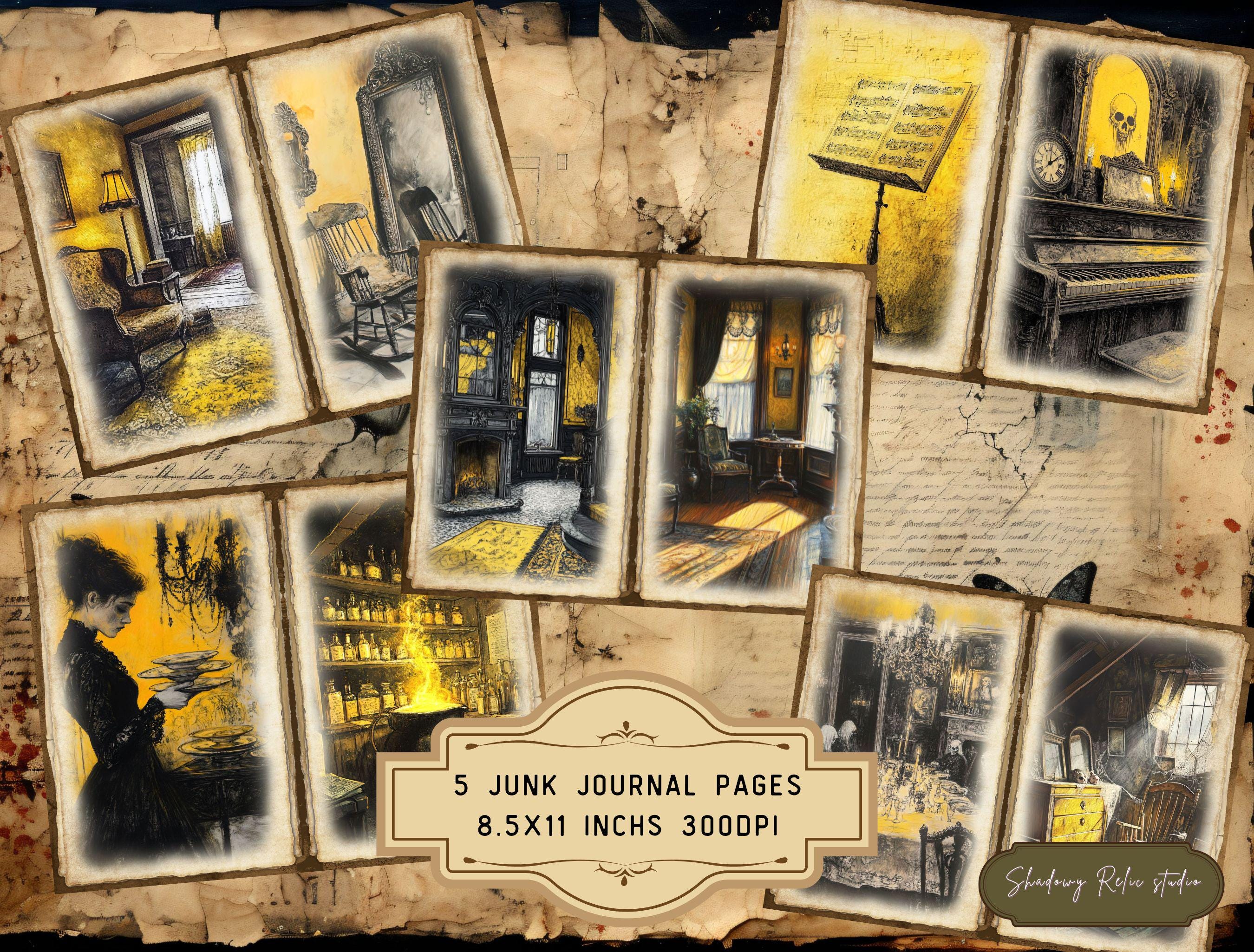 Haunted House Junk Journal BUNDLE Haunted House Folio Junk Journal Kit ...
