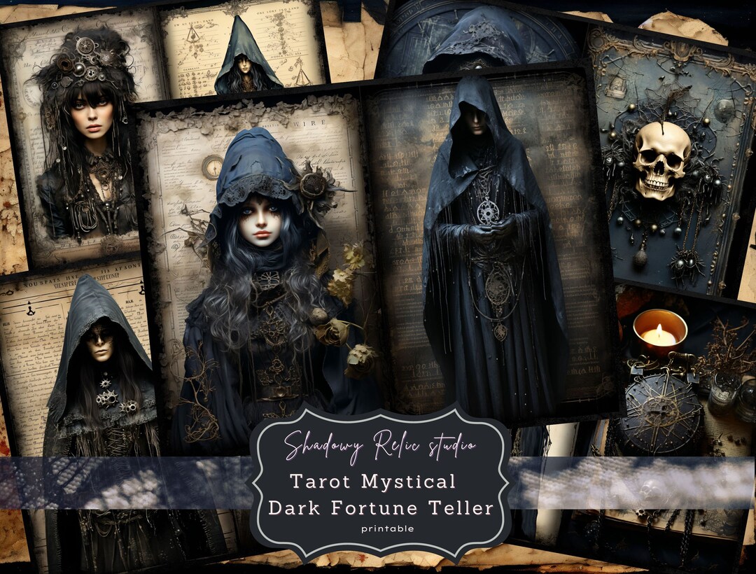 Fortune Teller Junk Journal Kit Tarot and Crystal Ball Junk Journal ...