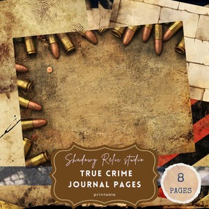 True Crime Junk Journal Kit, Gothic Noir Crime Scene Ephemera, Forensic Investigation Printables, Criminal Junk Journal Pages Detective