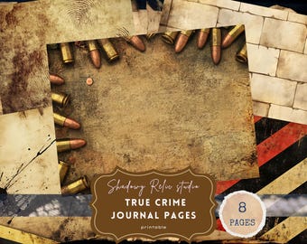 True Crime Junk Journal Kit, Gothic Noir Crime Scene Ephemera, Forensic Investigation Printables, Criminal Junk Journal Pages Detective