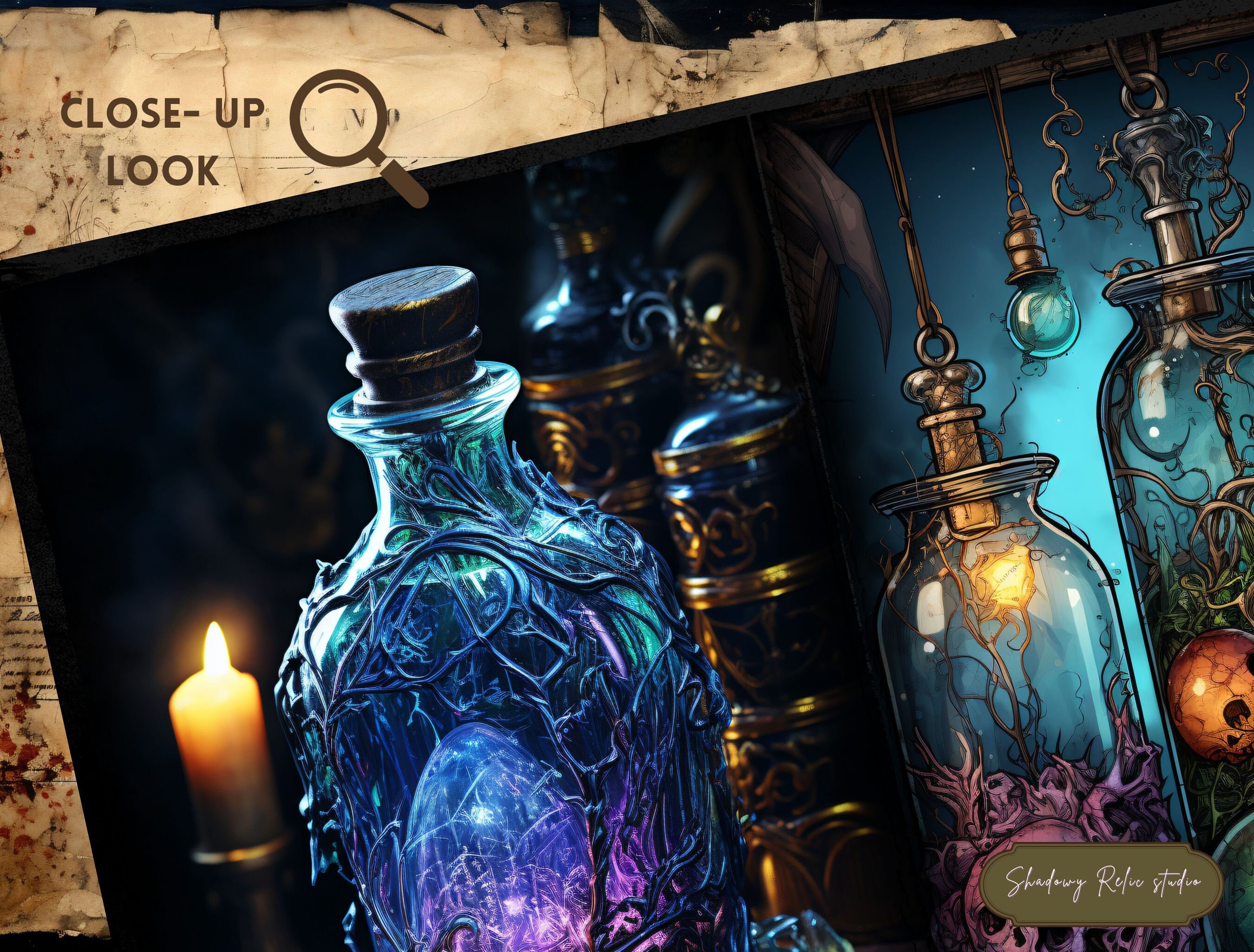 Gothic Potions Junk Journal Pages Gothic Junk Journal Pages Collage ...