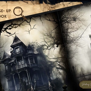 Gothic Manor Junk Journal Pages Gothic Collage Sheets Scrapbooking ...