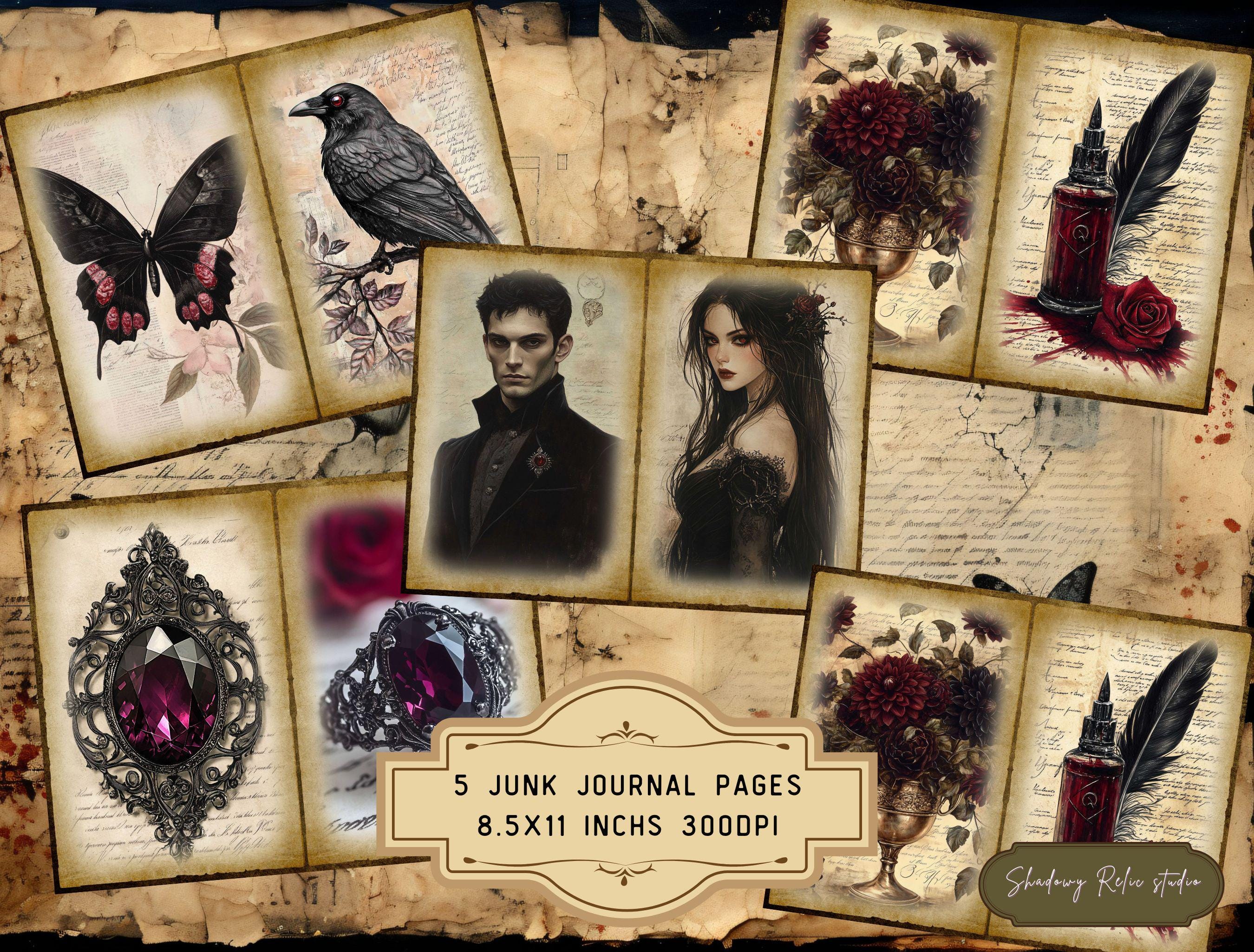 Black Ruby Junk Journal BUNDLE Gothic Junk Journal Victorian Kit Book ...